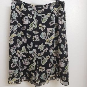 Casual Corner Black and White Print Skirt Size 8